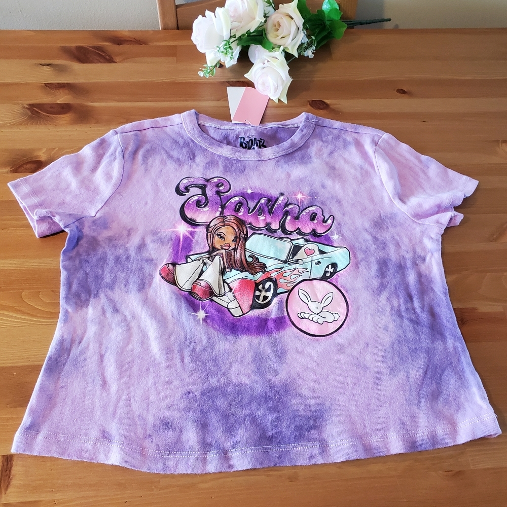 Women's Bratz Shasha Short Sleeve Graphic  T-Shirt - Lavender SM - Picture 3 of 5
